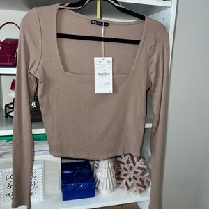 Zara Square Neck Crop Top
